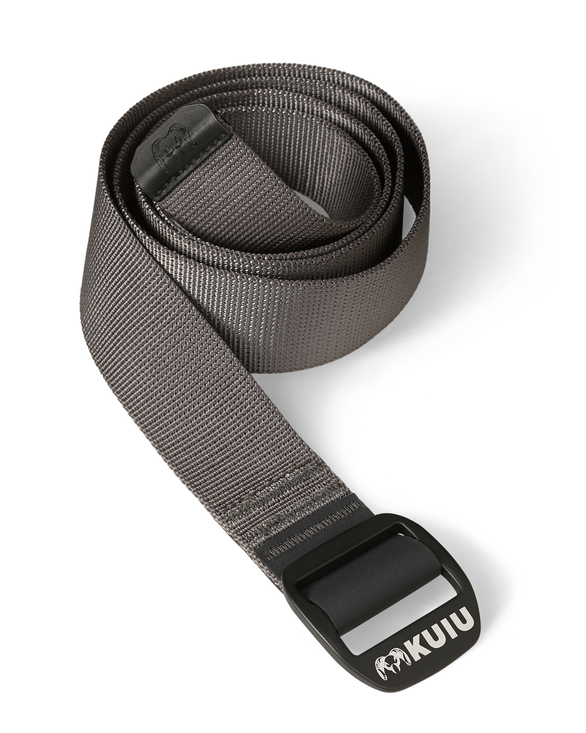 Wrapped up KUIU Webbing Belt in Gunmetal Grey Color