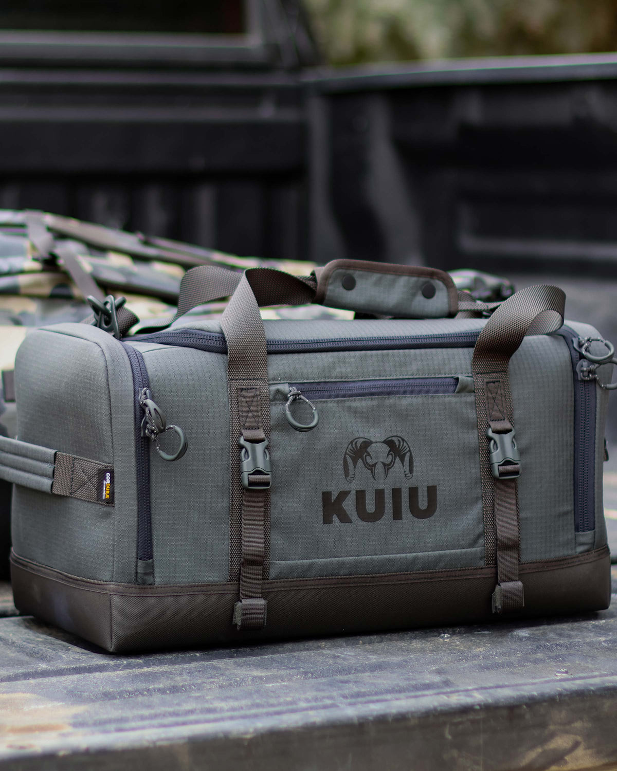 Distance Duffel in Truck Bed in Gunmetal
