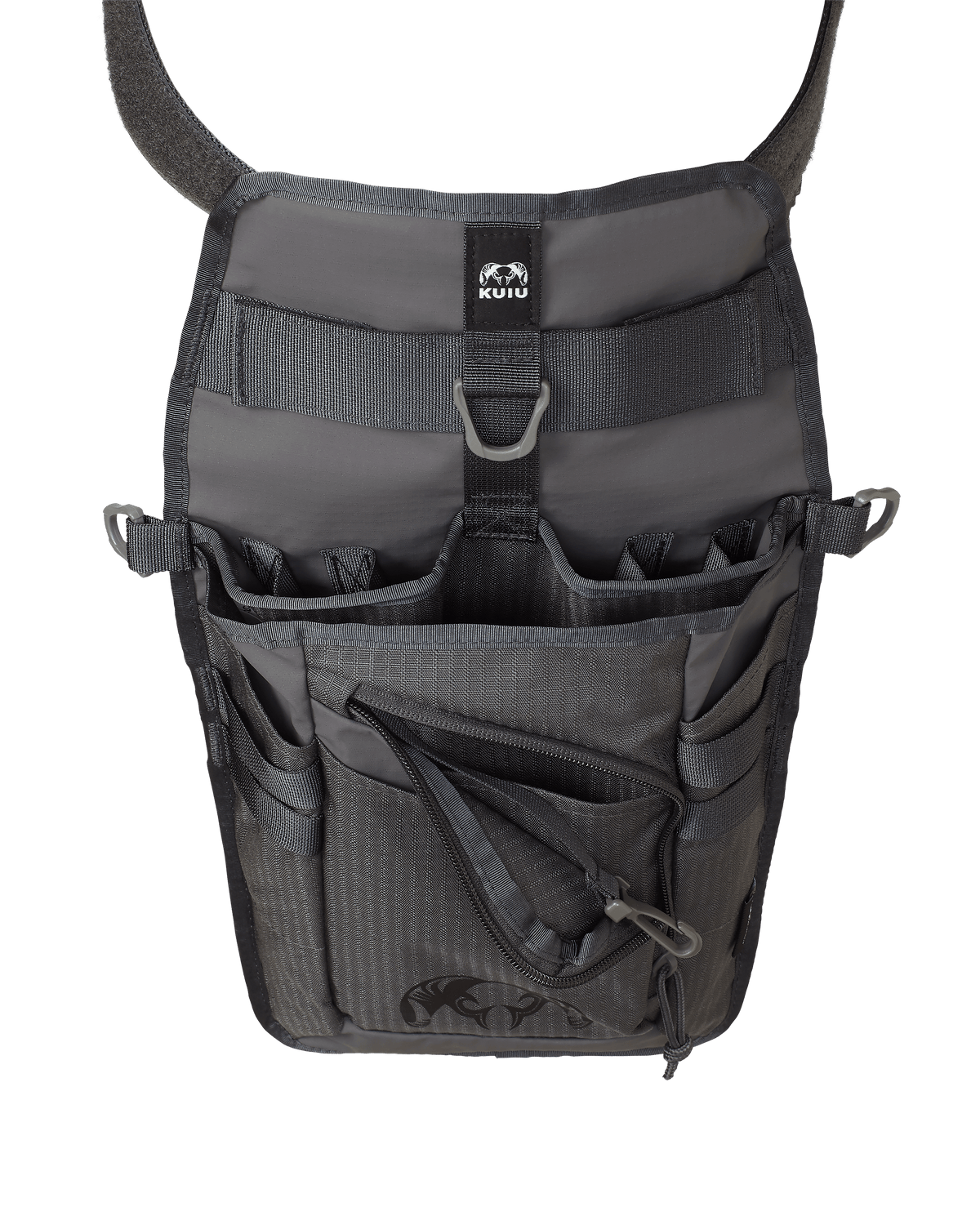 Side of Archery Hip Quiver in Gunmetal Grey Color