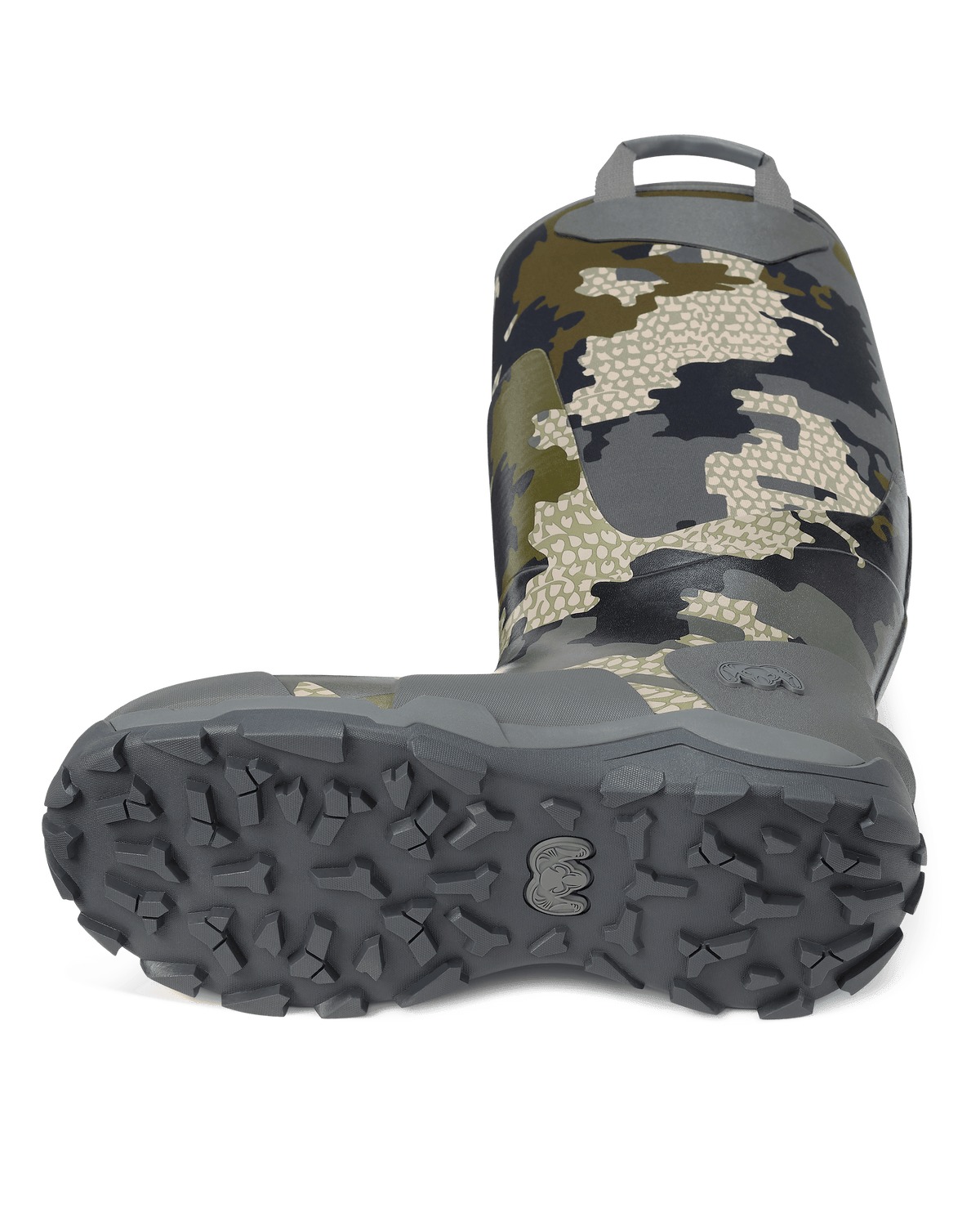 Bottom outsole grip of KUIU Mud Boot in Verde Camouflage