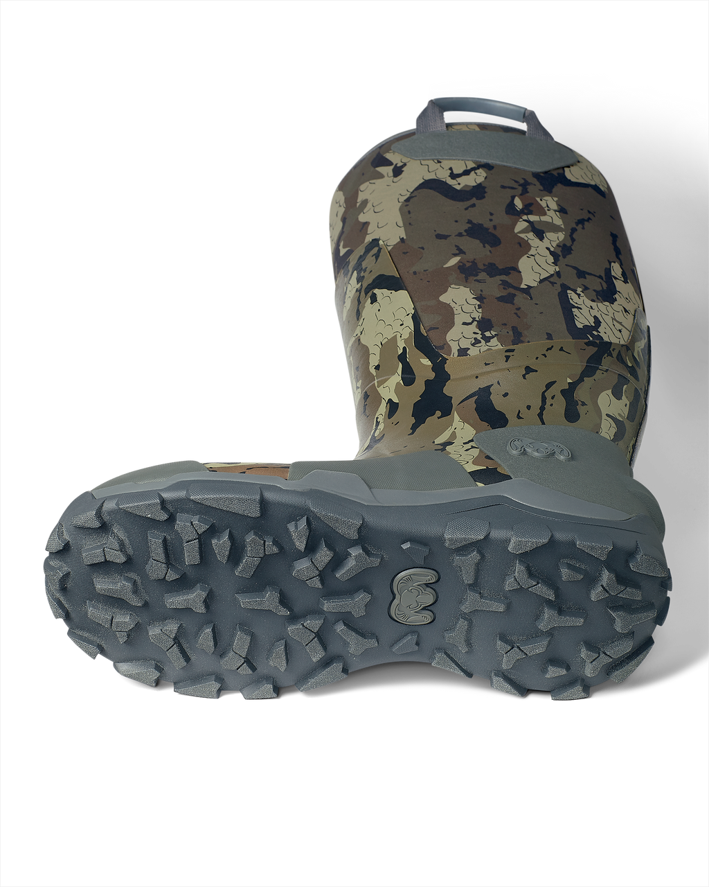 Bottom outsole grip of KUIU Mud Boot in Veros Camouflage