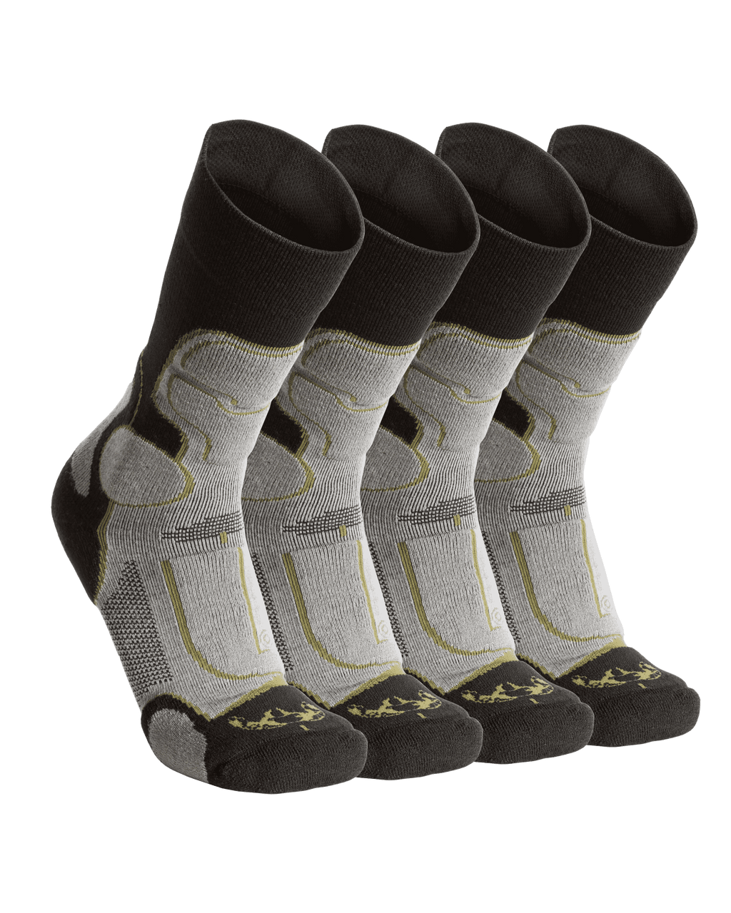 Ultra Merino Crew Sock in Grey Green Pack 4 Socks Shown