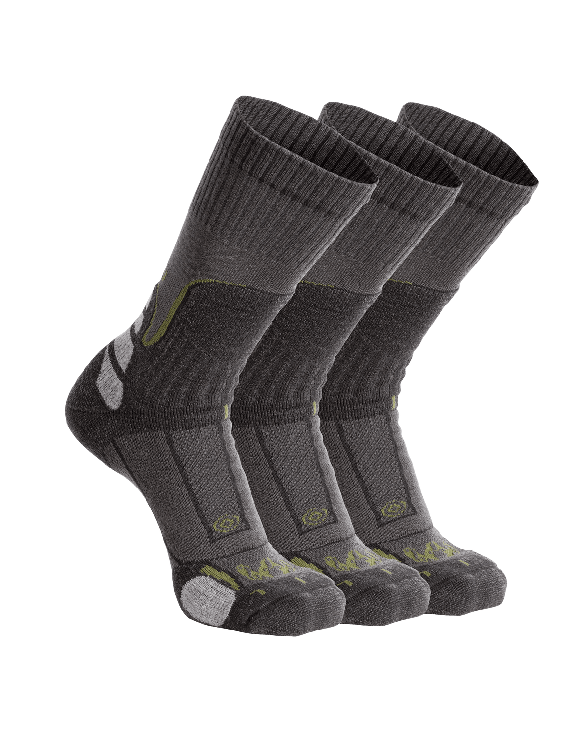 Midweight Mountain Sock in Grey Green Pack 3 Socks Shown