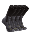 Strongwool Hybrid Crew Sock in Grey Green Pack 4 Socks Shown