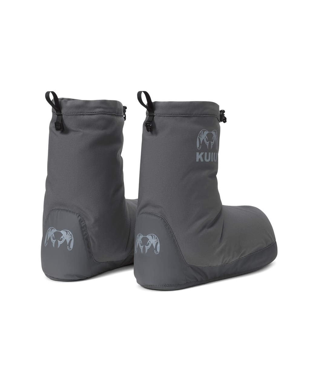 Back of Super Down Burner Bootie in Gunmetal Grey