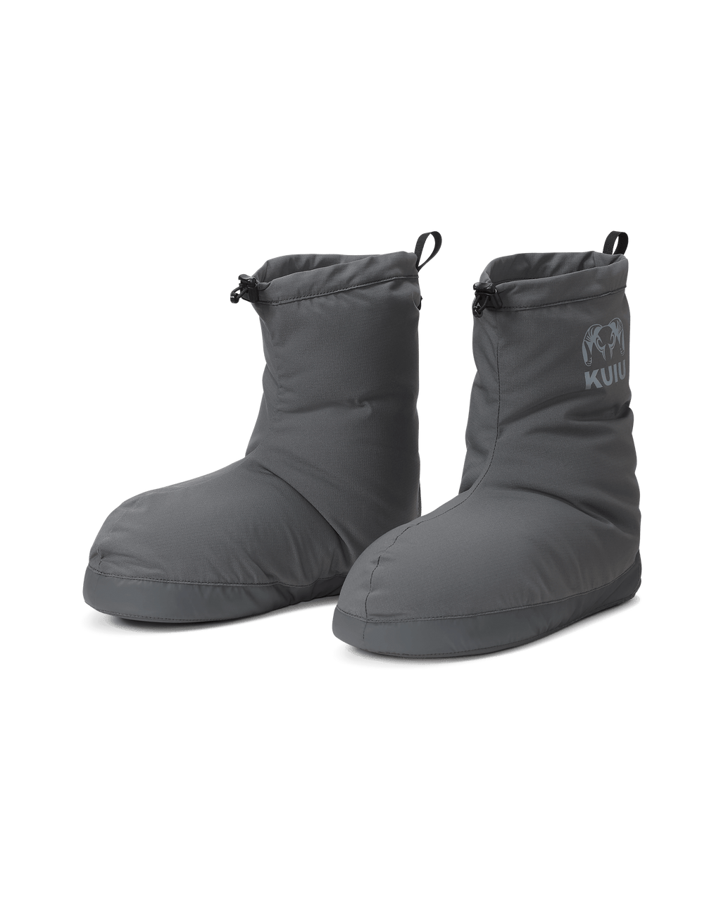 Front of Super Down Burner Bootie in Gunmetal Grey