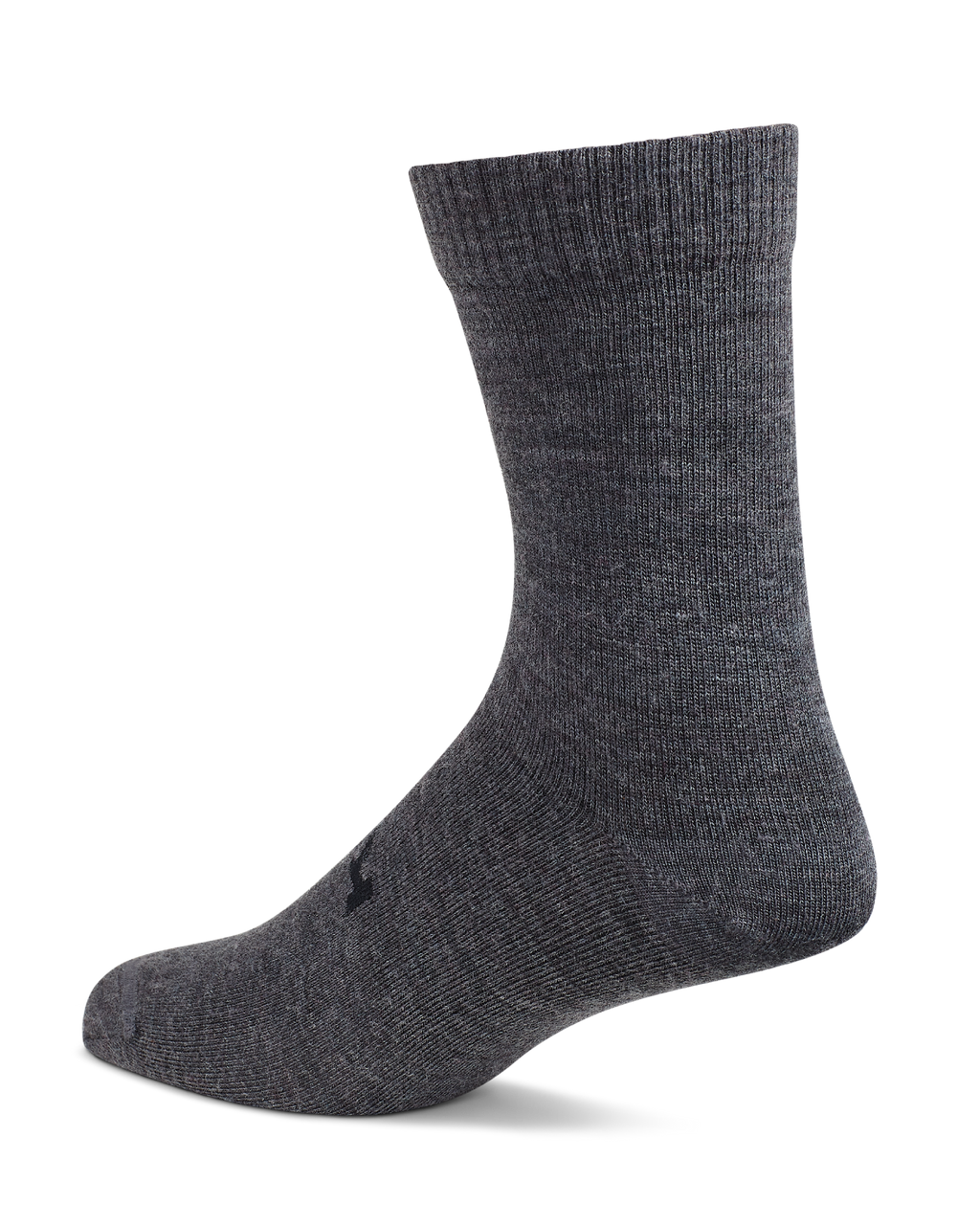 Back of Ultralight Merino Crew Sock in Gunmetal Grey