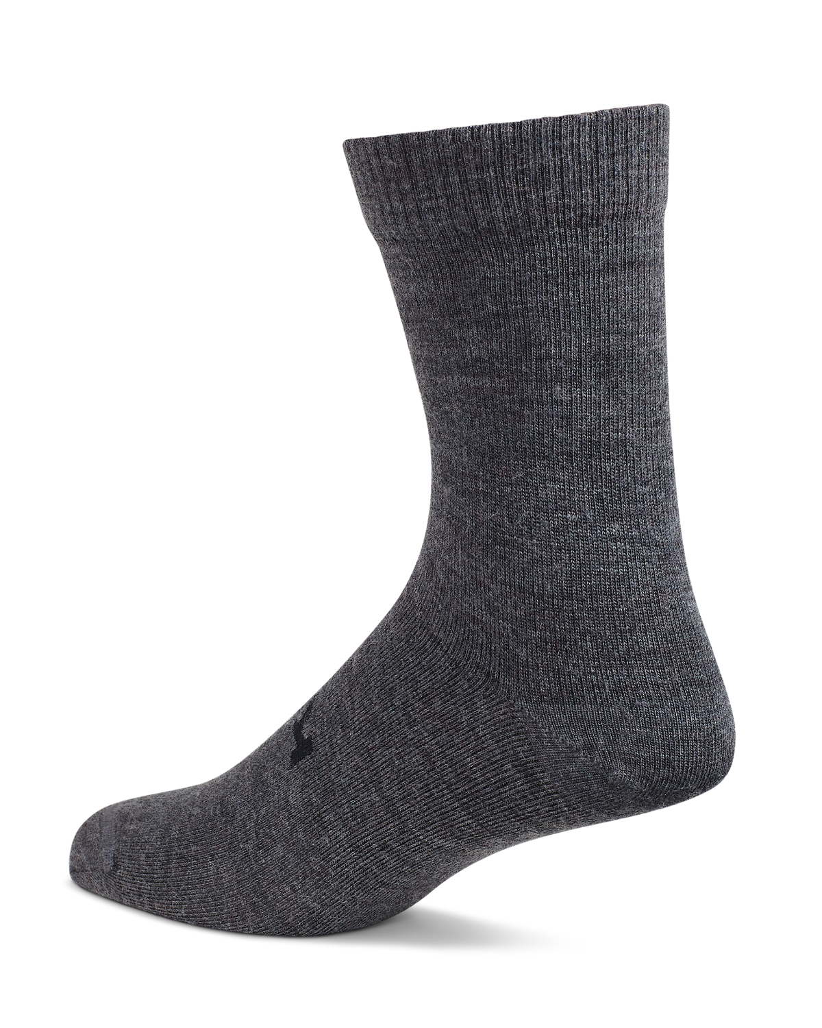 Back of Ultralight Merino Crew Sock in Gunmetal Grey