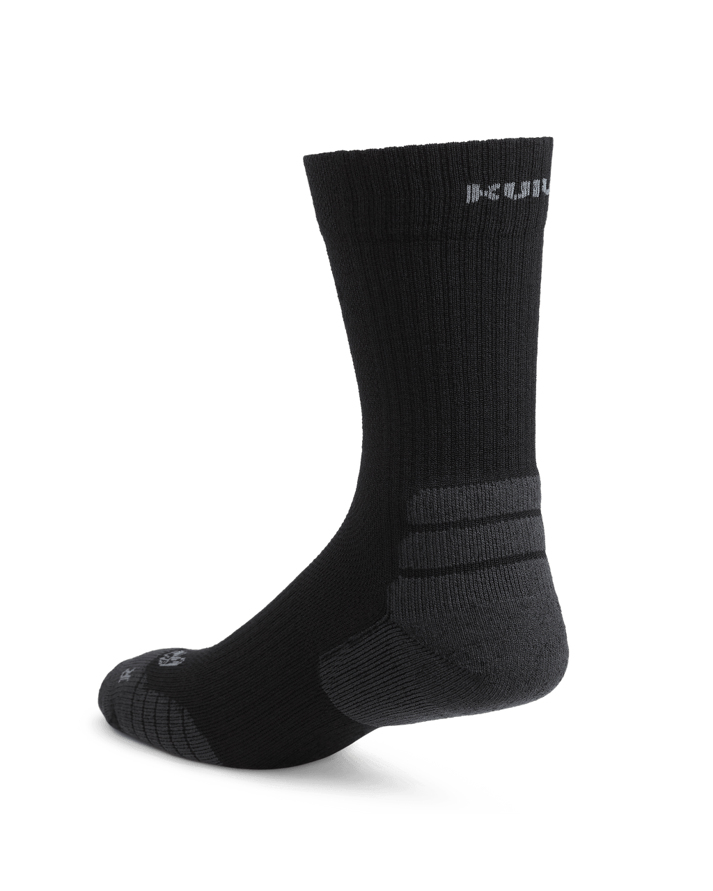 Back of Merino Lightweight Performance Sock in Black