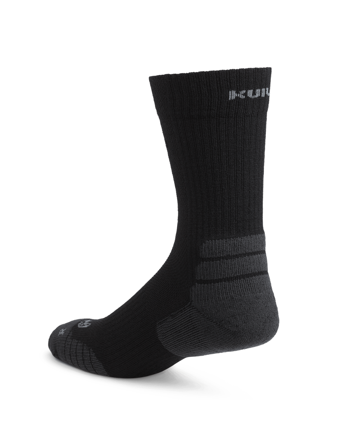 Back of Merino Lightweight Performance Sock in Black