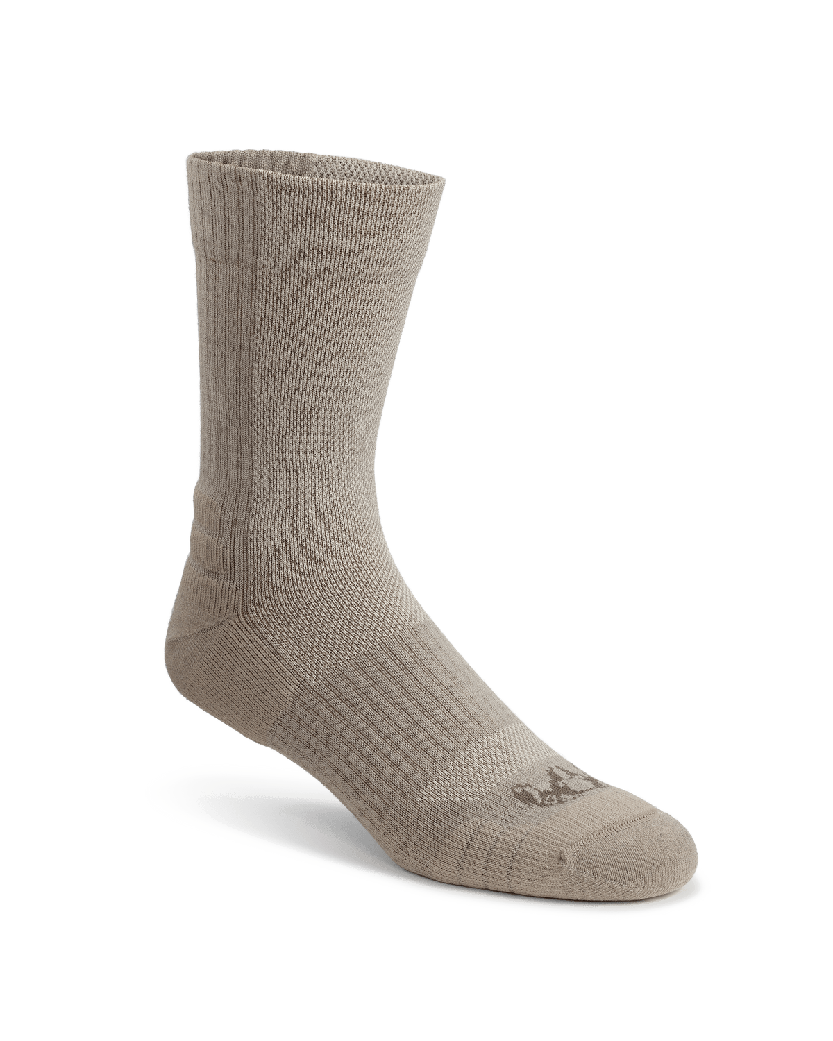 Front of Merino Lightweight Performance Sock in Khaki