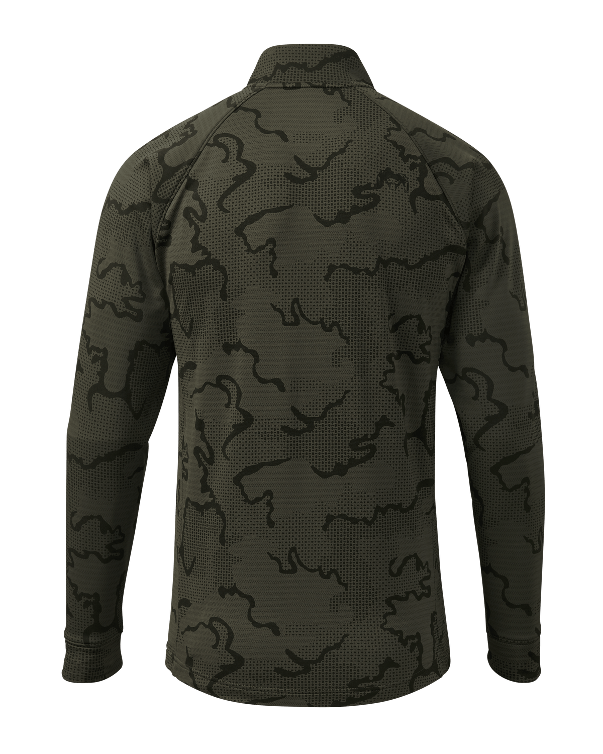 Back of Ridgepoint Fleece Zip-T in Ash Brown Tonal Pattern