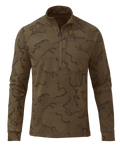 Front of Ridgepoint Fleece Zip-T in Coyote Brown Tonal Pattern