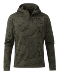 Front of Ridgepoint Fleece Hoodie in Ash Brown Tonal Pattern