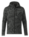Front of Ridgepoint Fleece Hoodie in Black Tonal Pattern