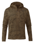 Front of Ridgepoint Fleece Hoodie in Coyote Brown Tonal Pattern