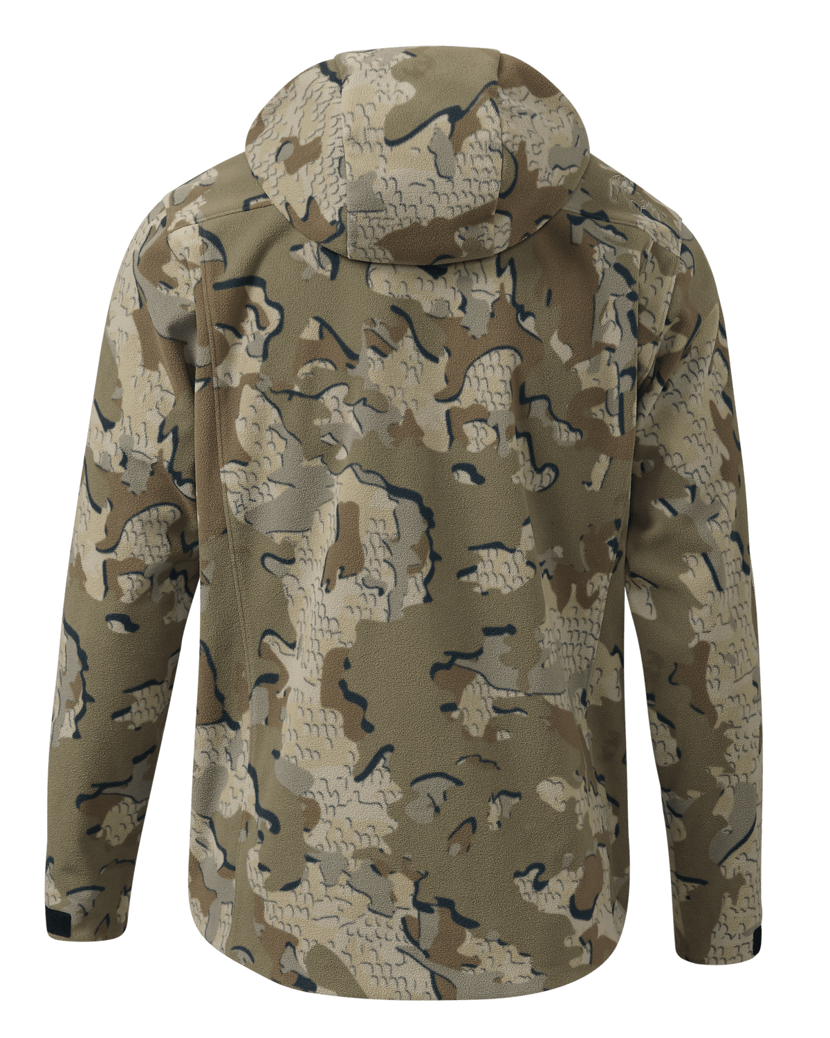 Back of Proximity LT Hooded Jacket in Valo Camouflage