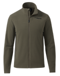 Front of Border Fleece Full Zip in Ash Brown