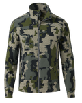 Front of Border Fleece Full Zip in Verde Camouflage