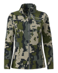 Front of the Women's Border Fleece Full Zip Jacket in Valo Camouflage