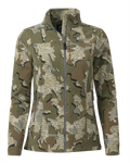 Front of the Women's Border Fleece Full Zip Jacket in Valo Camouflage