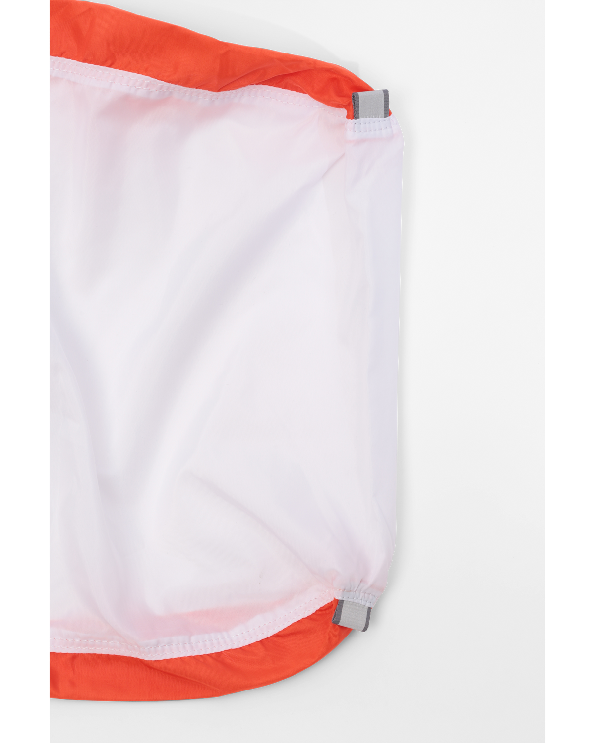 Quarter Game Bag in White / Orange Detail showing the loops at the bottom of the bag