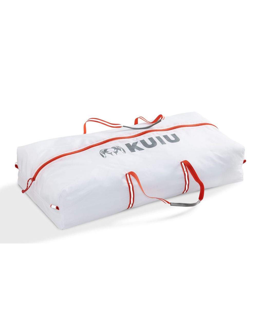 Front, Angled Photo of Boned Out Game Bag in White Orange Color