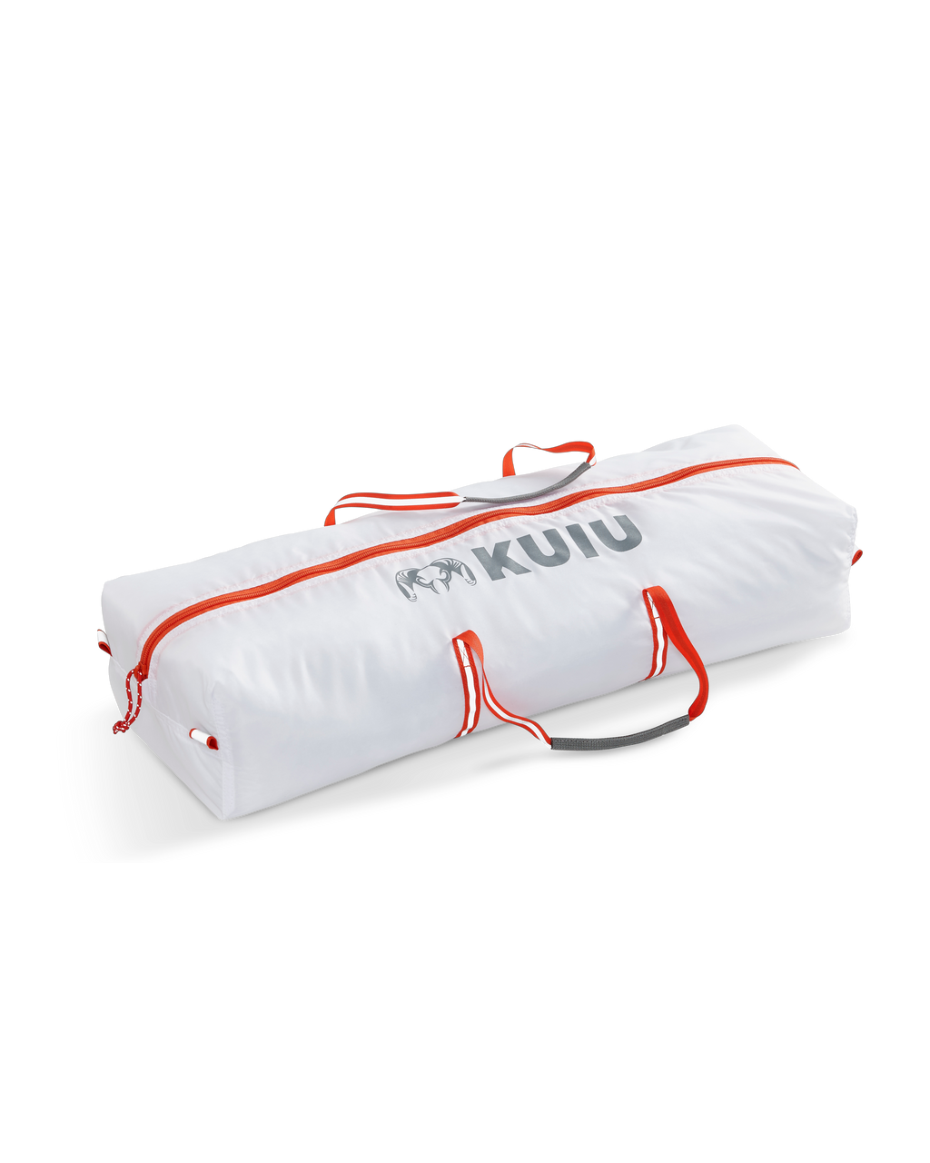 Front, Angled Photo of Boned Out Game Bag in White Orange Color
