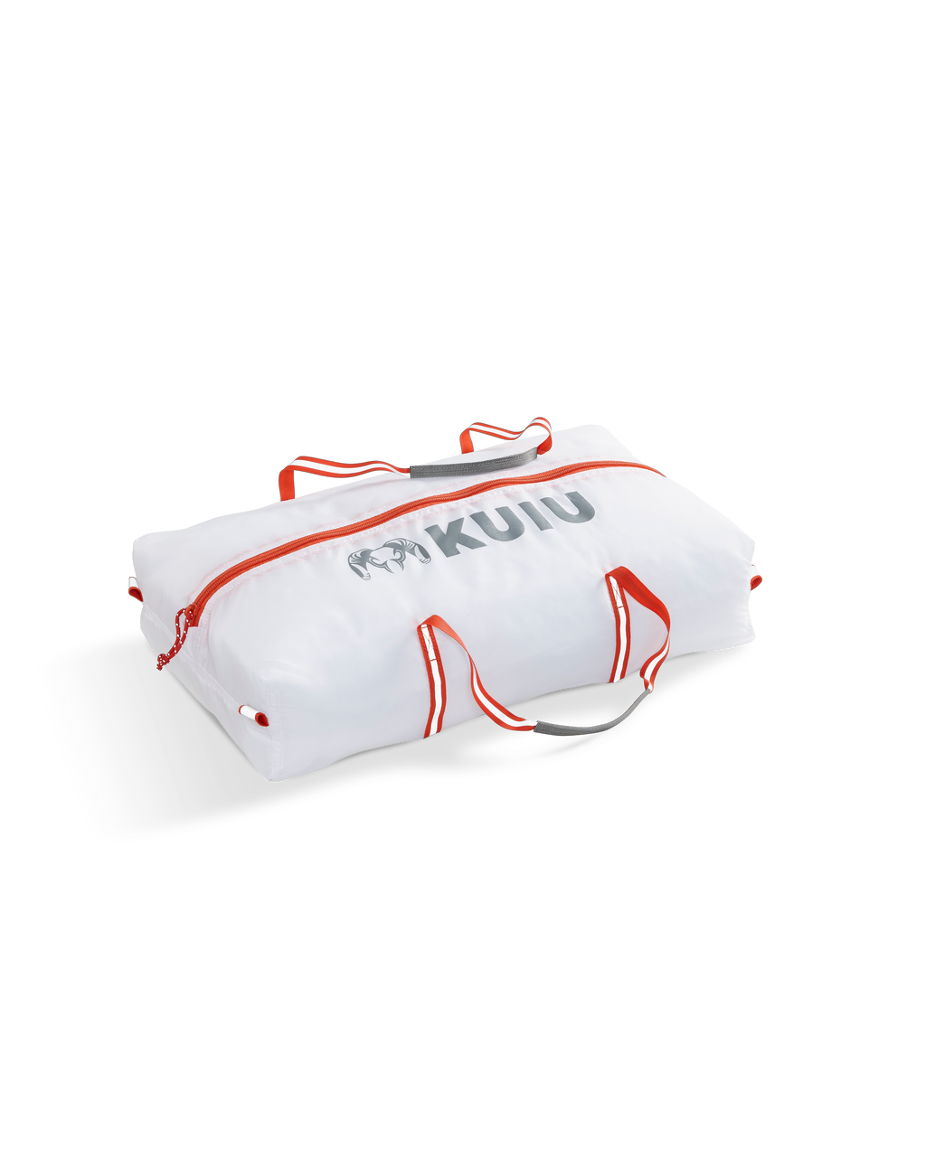 Front, Angled Photo of Boned Out Game Bag in White Orange Color
