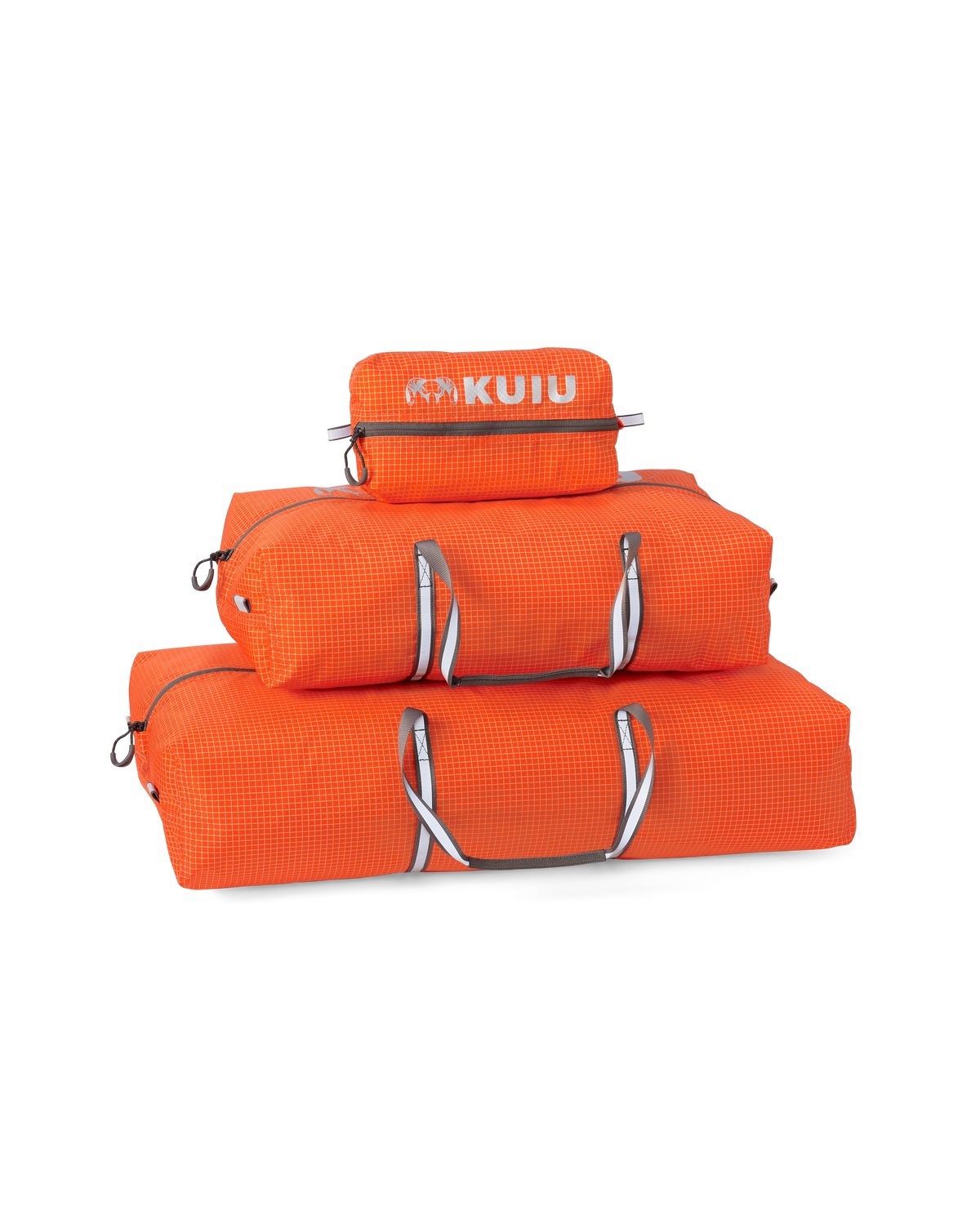 Side of All Three Sizes of Extreema Bags in Orange Color
