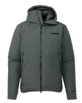 Front of Super Down Burner Parka in Gunmetal Grey