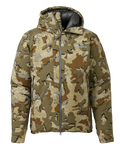 Front of Super Down Burner Parka in Valo Camouflage