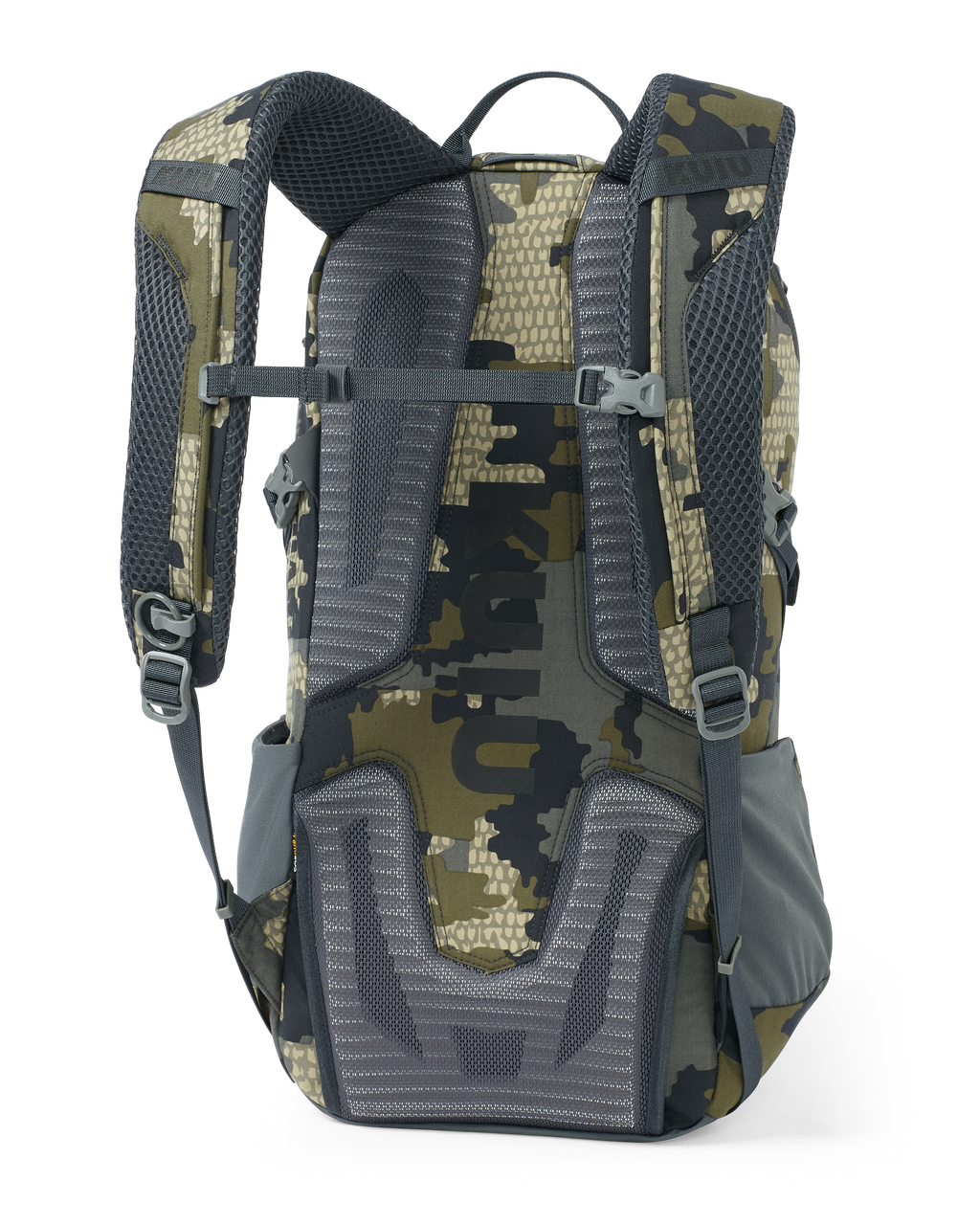 Back of Divide 1500 in Verde Camouflage without hip belt