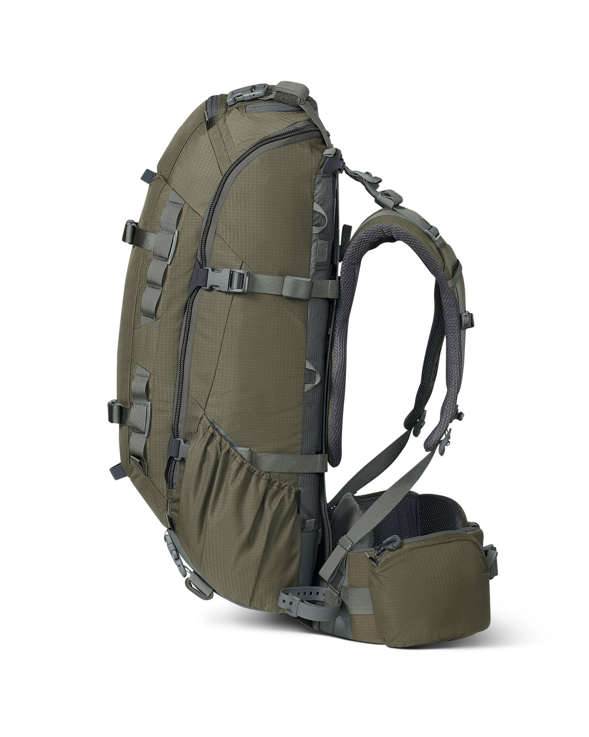 Right side view of ICON 6 3500 Pack in Ash Brown
