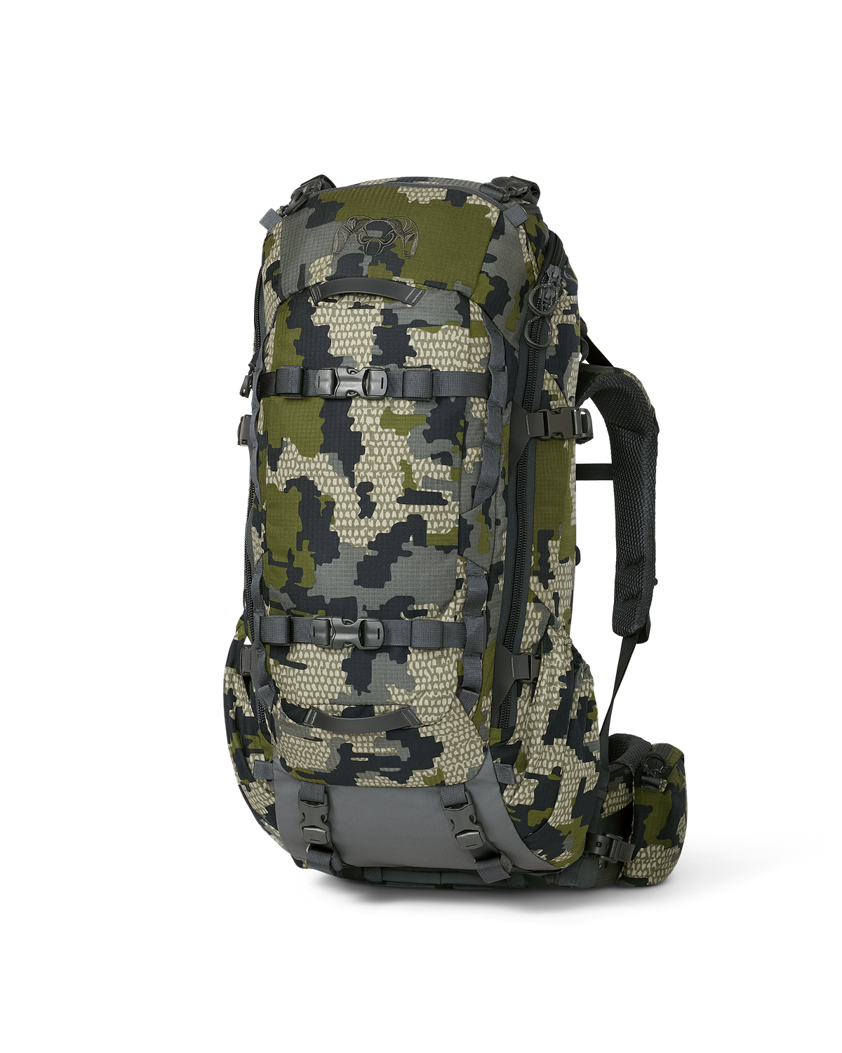 Angled view of ICON 6 3500 Pack in Verde Camouflage