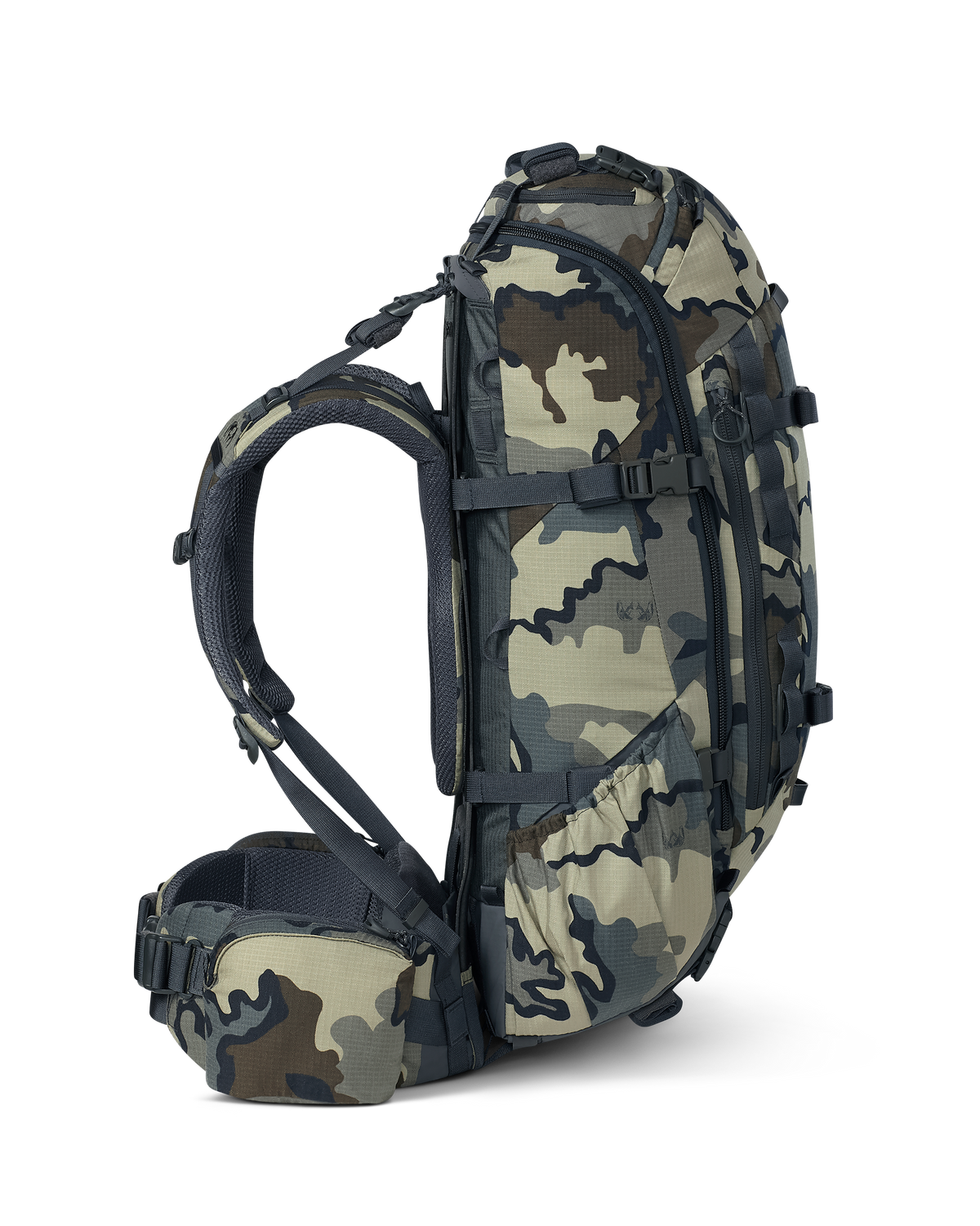 Left side view of ICON 6 3500 Pack in Vias Camouflage