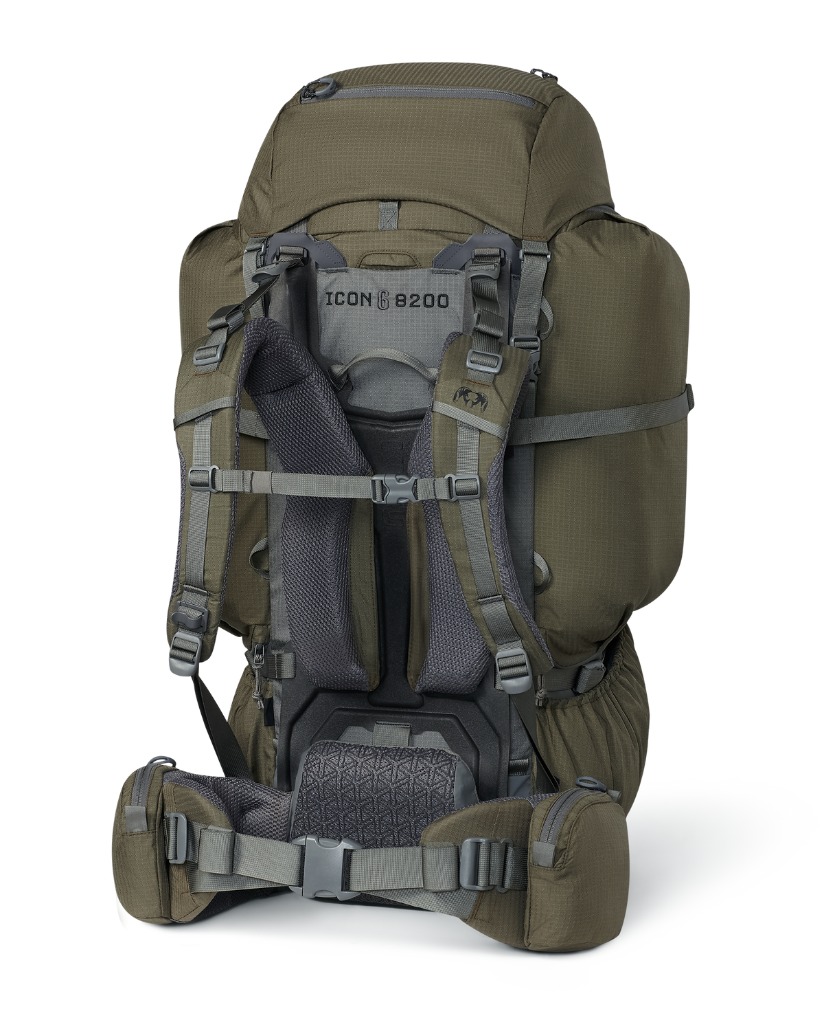 Back of ICON 6 8200 Pack in Ash Brown