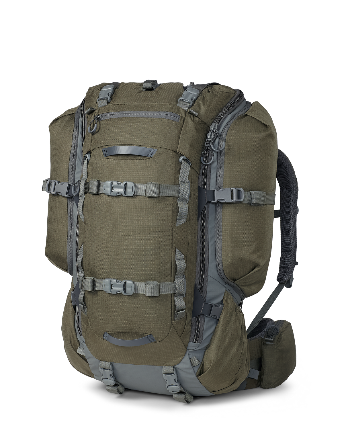 Front angled view  ICON 6 6000 Pack without lid in Ash brown
