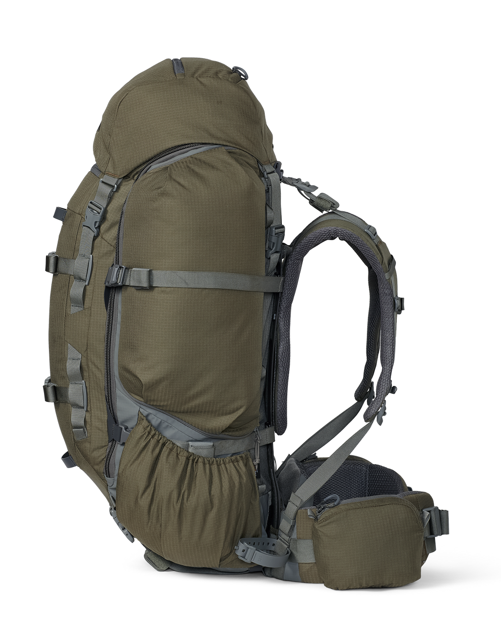 Left side of ICON 6 8200 Pack in Ash Brown