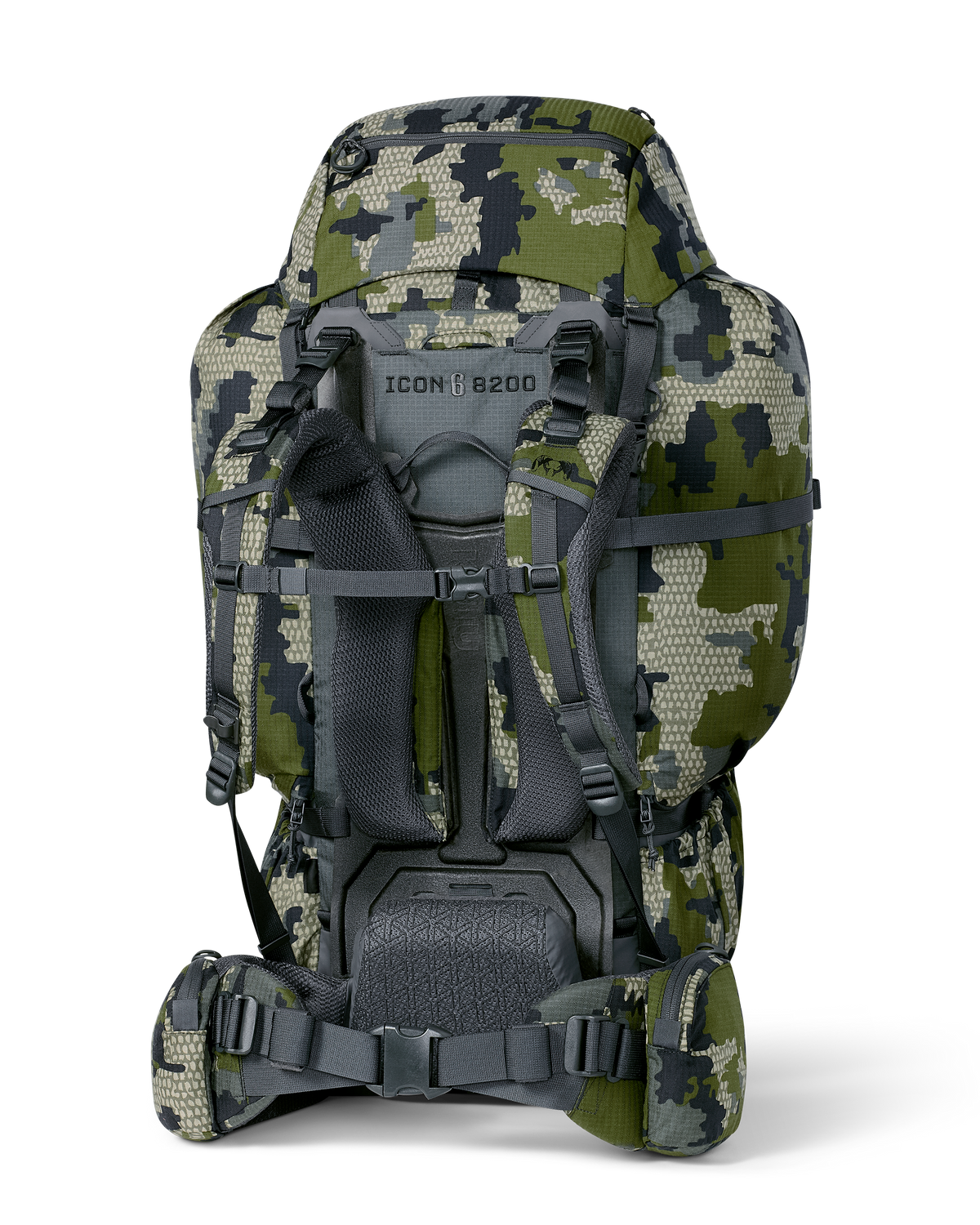 Back of ICON 6 8200 Pack in Verde Camouflage
