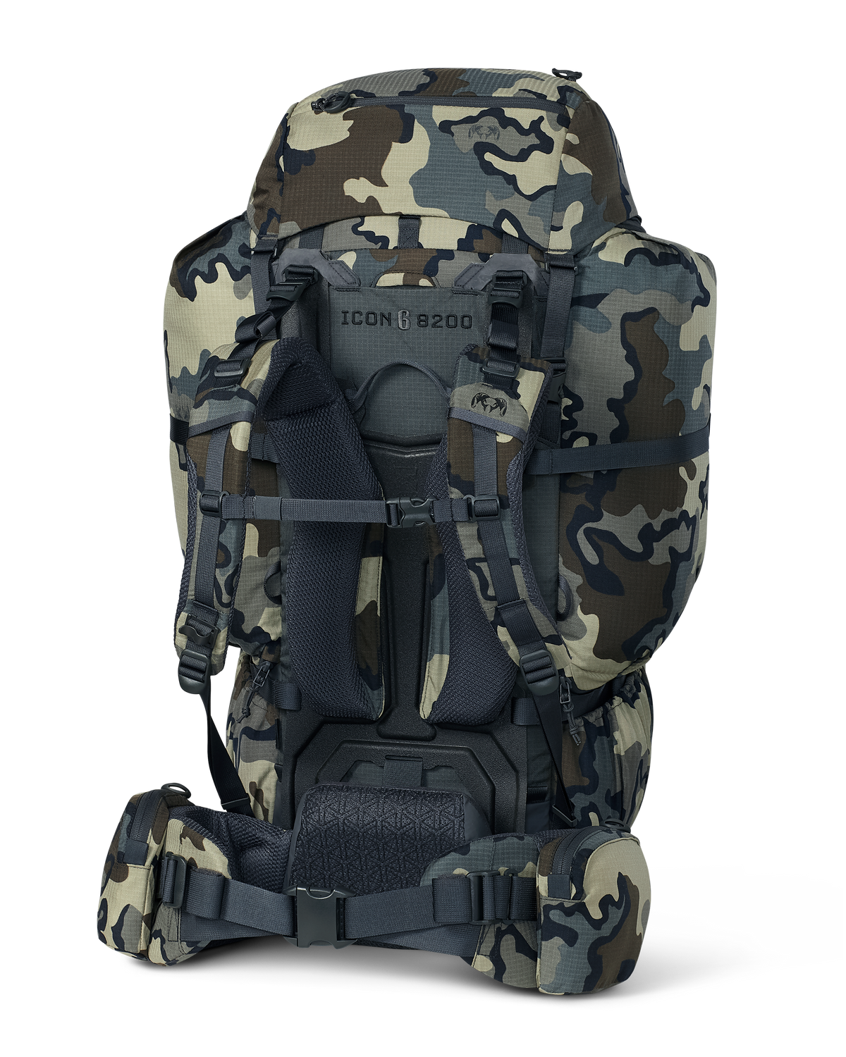 Back of ICON 6 8200 Pack in Vias Camouflage
