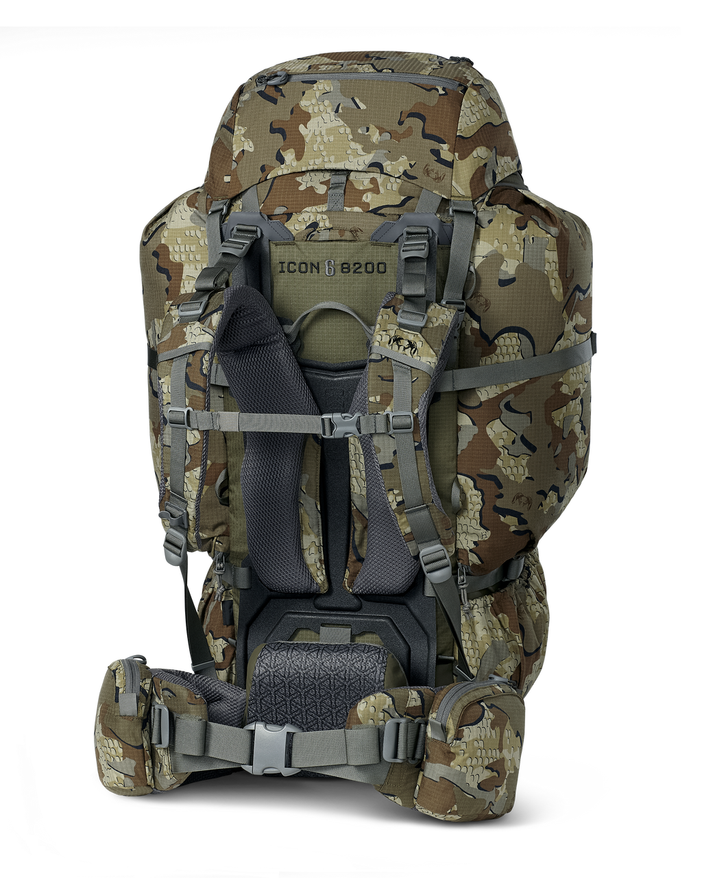Back of ICON 6 8200 Pack in Valo Camouflage
