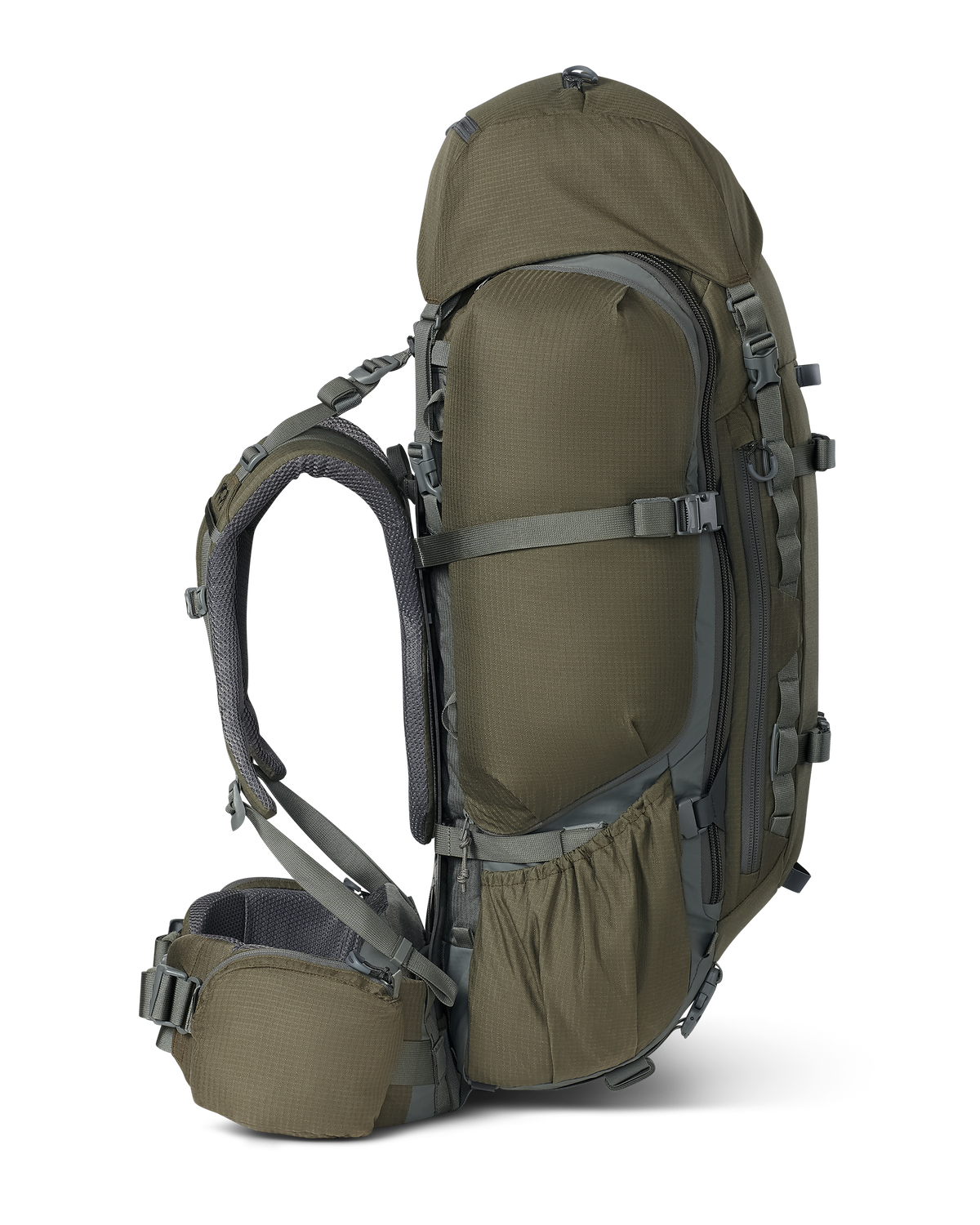 Left Side view of ICON 6 6000 Pack in Ash Brown