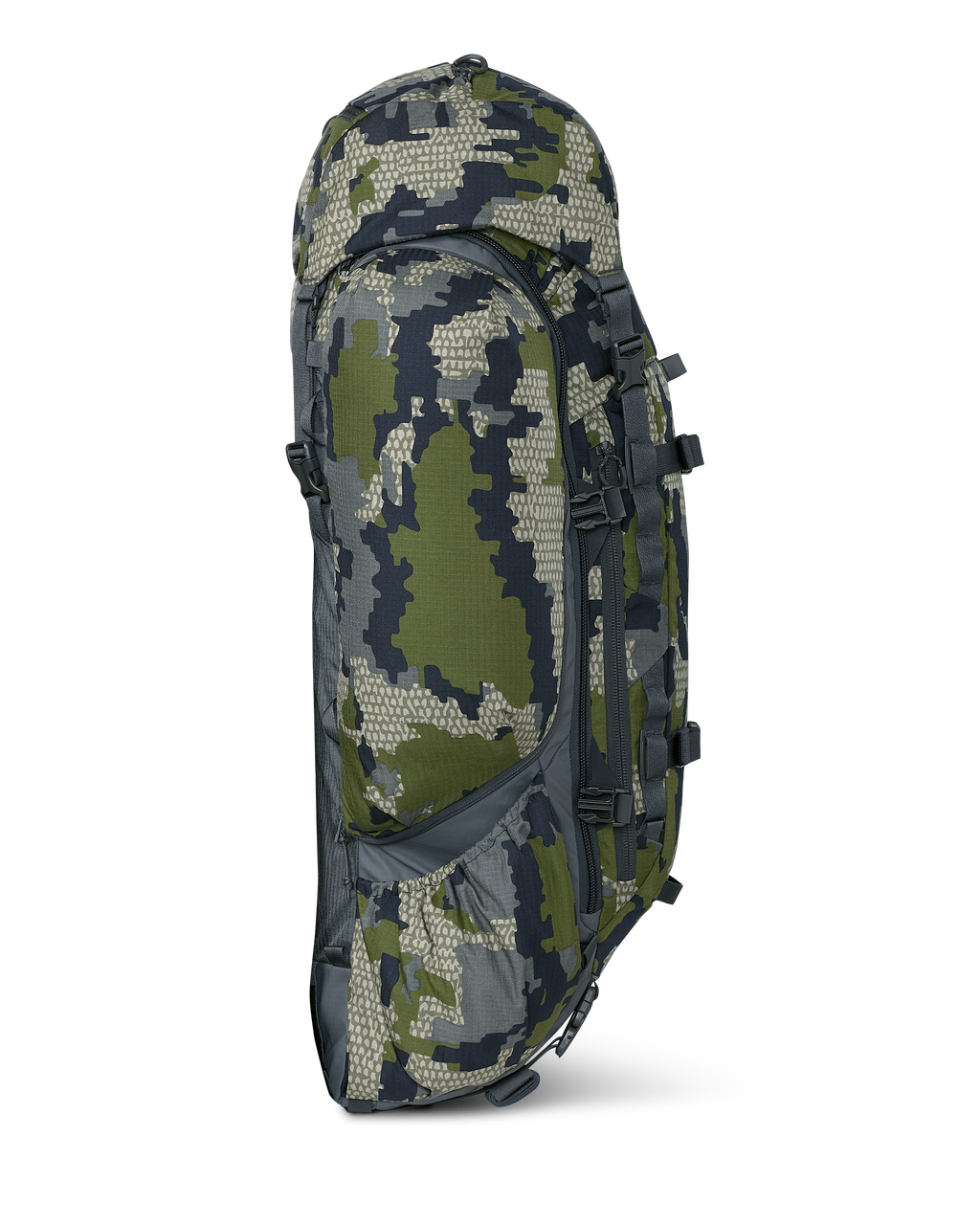 Left side view of ICON 6 6000 Bag only in Verde Camouflage