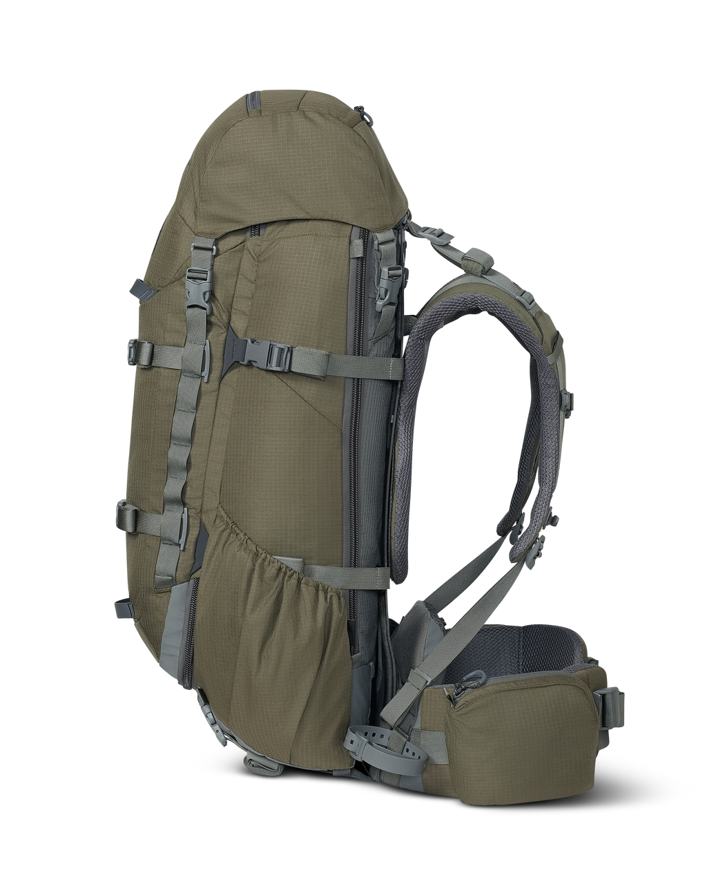 Right side view of ICON 6 4500 Pack in Ash Brown