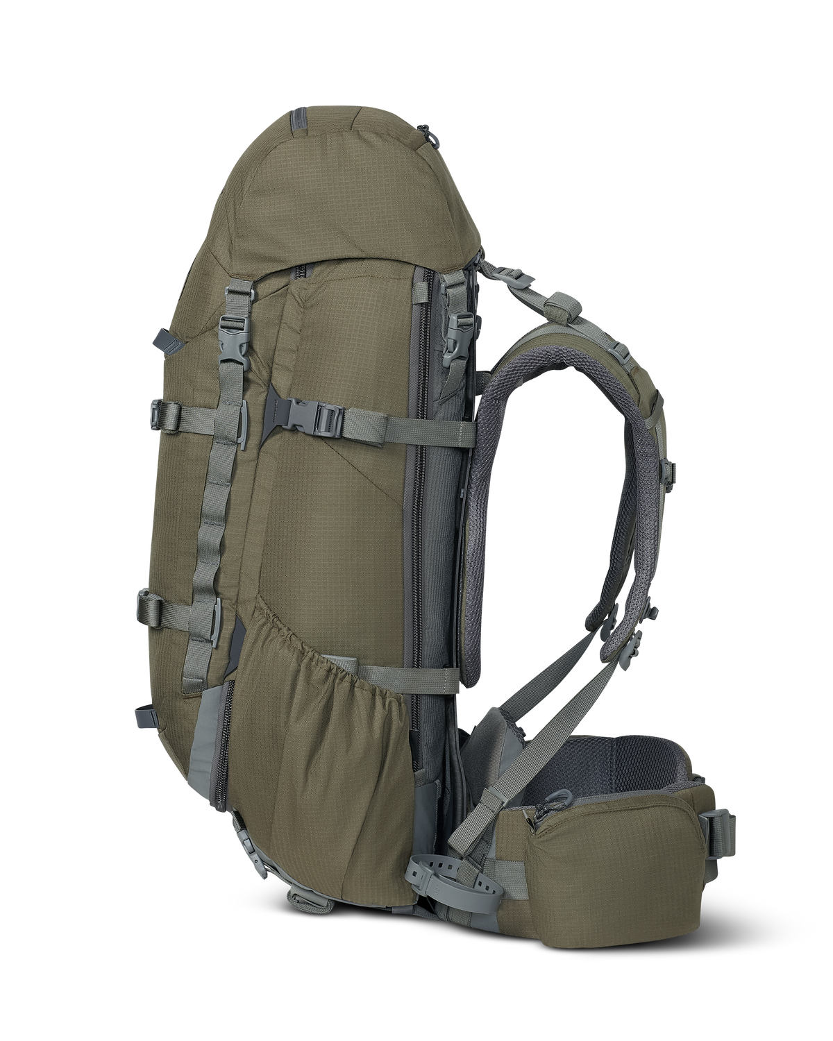 Right side view of ICON 6 4500 Pack in Ash Brown