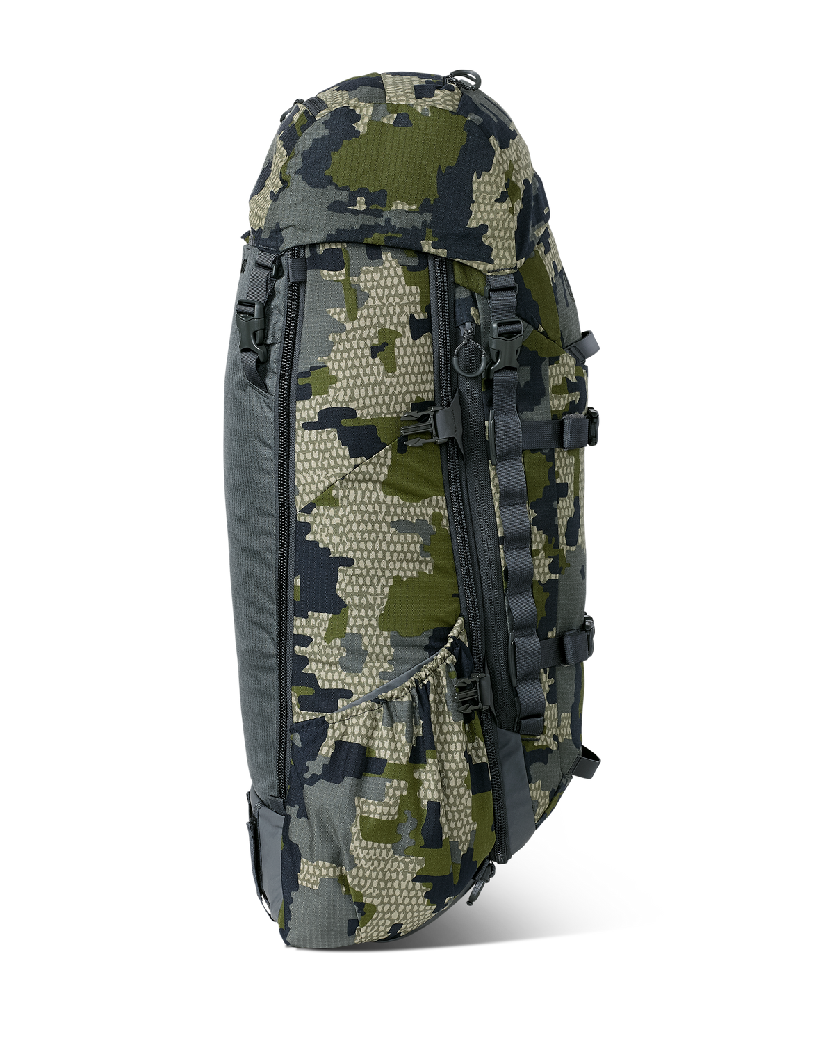 Left side view of ICON 6 4500 Bag Only in Verde Camouflage