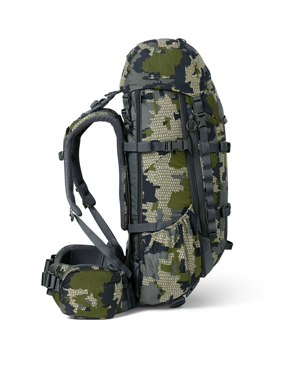Left side view of ICON 6 4500 Pack in Verde Camouflage