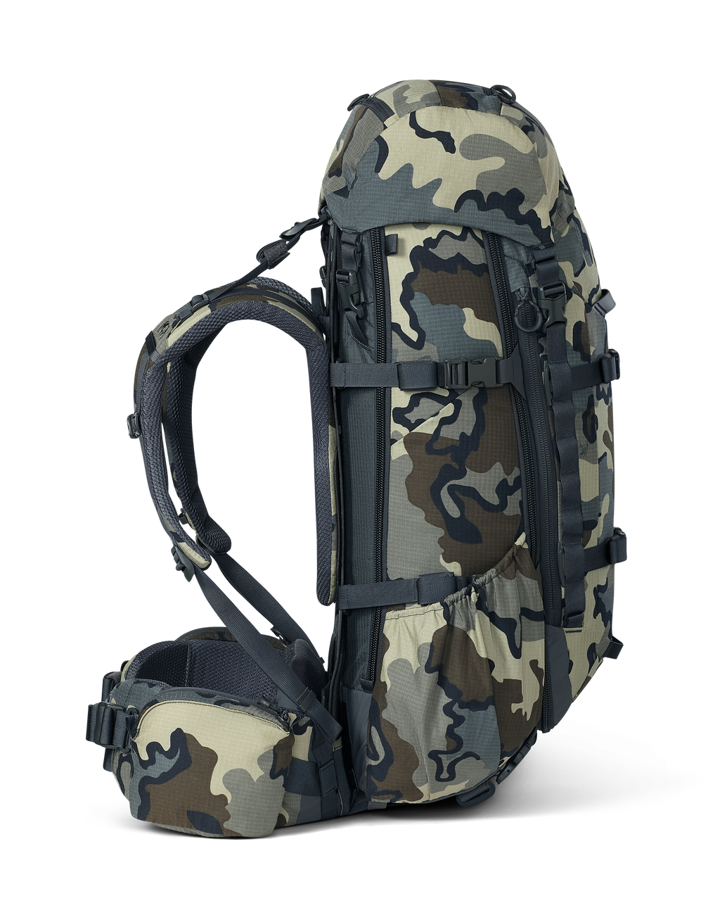 Left side view of ICON 6 4500 Pack in Vias Camouflage