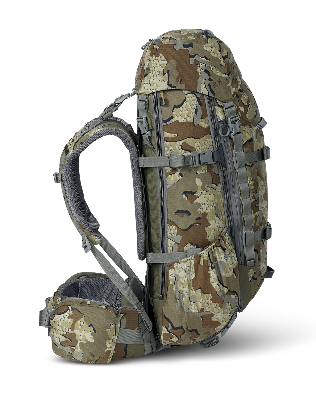 Left side of ICON 6 4500 Pack in Valo Camouflage